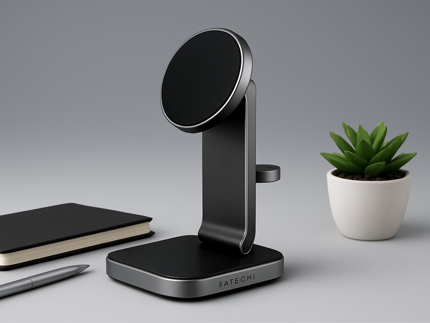Cargador inalámbrico 3 en 1 plegable para iPhone, Apple Watch y AirPods.
